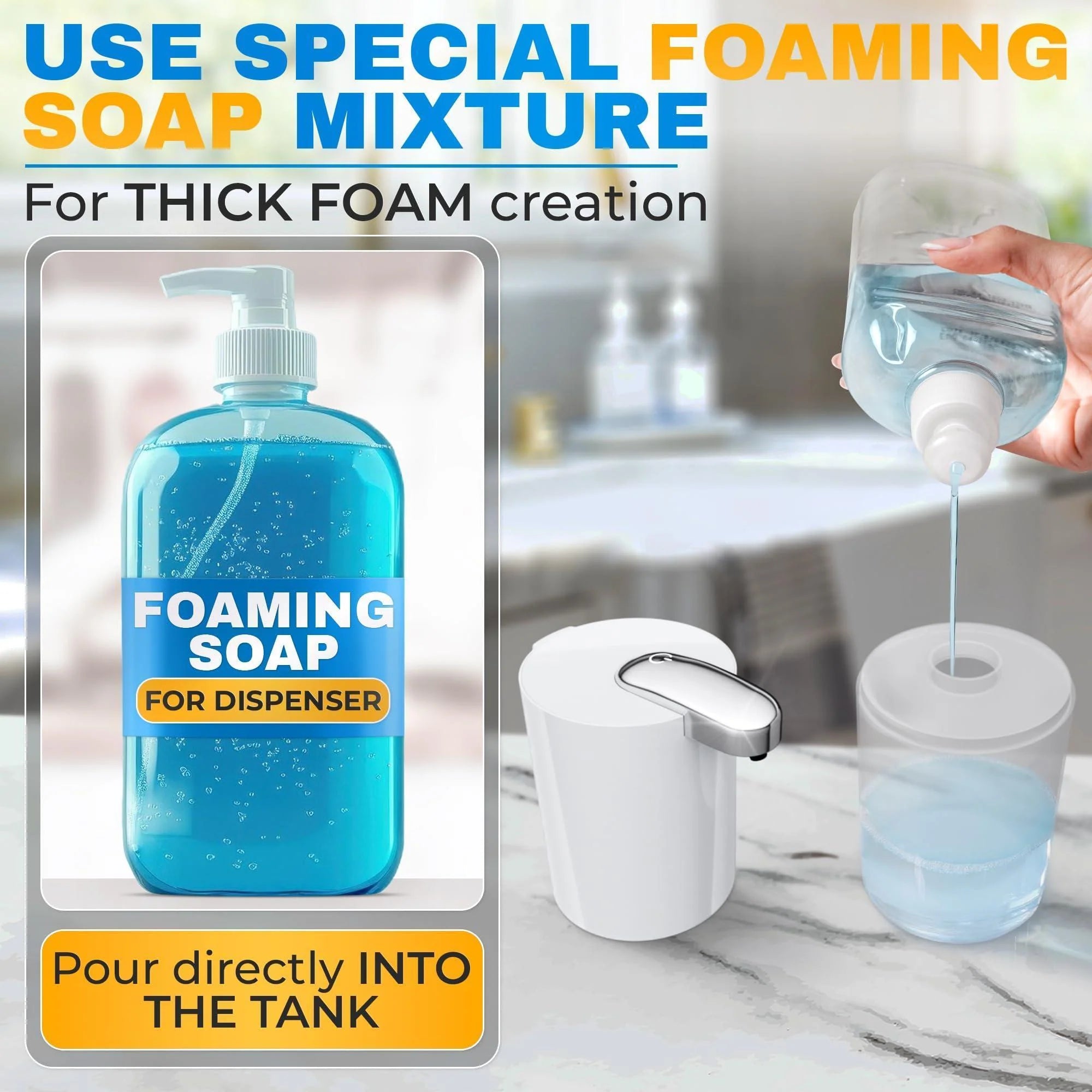 Touchless Automatic Soap Dispenser  13.5 Oz Automatic Hand Soap Dispenser 4 Level Adjustable Foaming Rechargeable & Long Lasting Good for Kitchen Bathroom Hotels Restaurants & Office